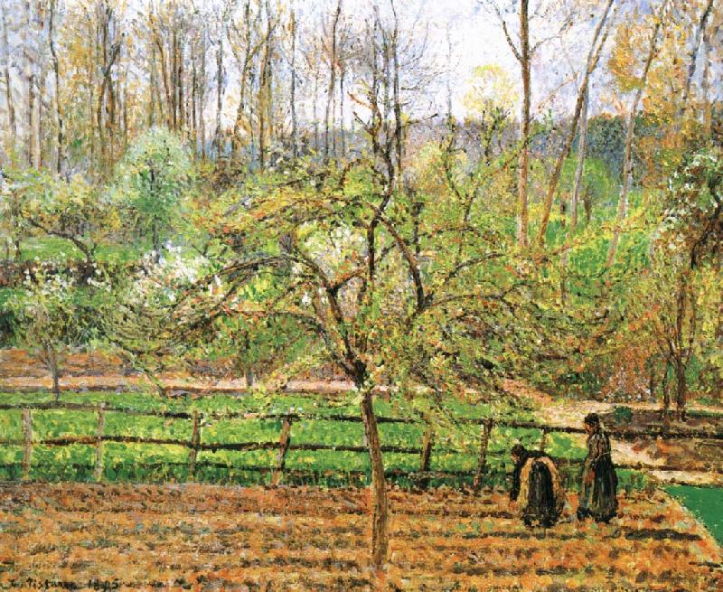 Camille Pissarro Women in the spring of the fence China oil painting art